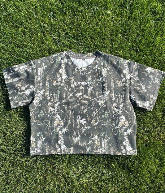 Oversized Graphic Tee "Woods Green Camo"