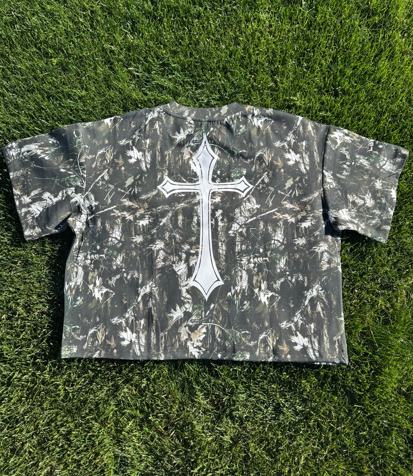 Oversized Graphic Tee "Woods Green Camo"